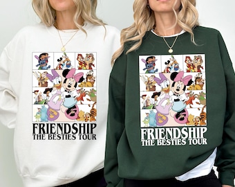 Disney Freundschaft The Besties Tour Minnie und Daisy Shirt, Disneyworld Girls Trip Sweatshirt, Disney Charaktere T-Shirt, Disney Besties T-Shirt