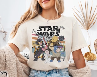 Koszulka retro „Gwiezdne Wojny” z Kubusiem Puchatkiem i Przyjacielami, koszulka „Kubuś Puchatek i Przyjaciele” z okazji Dnia Gwiezdnych Wojen, koszulka „Galaxy's Edge”, bluza „Pooh Niech Moc będzie z Tobą”