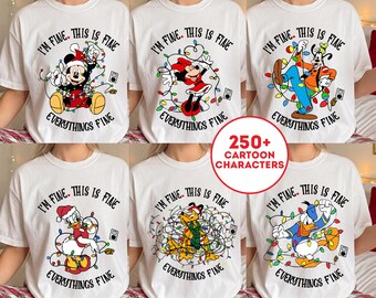 „Mouse and Friends – Alles ist gut“-Weihnachtsshirt, individueller Familien-Weihnachtspullover