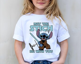 Möge der Stich mit Dir sein Shirt, Disney Stitch Star Wars Tag Sweatshirt, lustiges Disneyworld Stitch T-Shirt, Star Wars Fan Pullover