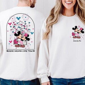 Wo Träume wahr werden, Disney Valentinstag Shirt, Mickey Minnie Valentine Sweatshirt, Disney Familien Reise T-Shirt, Liebe Tag Shirt