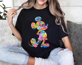 Chemise Mickey arc-en-ciel, chemise Disney Pride, chemise égalité des genres Disney, t-shirt arc-en-ciel Disney, chemise partisan LGBTQ +, t-shirt drapeau arc-en-ciel