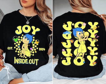 Joy Inside Out Shirt, Disney Movie Character T-Shirt, Inside Out 2 Movie Tee, Disneyland Vacation Sweatshirt, Inside Out Emotion Shirt