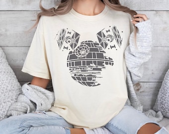 Micky Ohren Galaxy's Edge Shirt, Disney Star Wars Shirt, Star Wars Thema Sweatshirt, Disney Familien Urlaub T-Shirt, Disney Geschenk T-Shirt