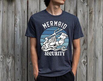 Mermaid Security Shirt, Mermaid Bridesmaid Tee, Security Dad Shirt, Birthday Party Sweatshirt, Mermaid Dad Tee, Princess Security T-shirt