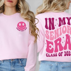 In My Senior Era Sweatshirt, Class Of 2025 Shirt, High School Senior T-Shirt, School Graduation 2025 Tee, Back To School Sweatshirt
