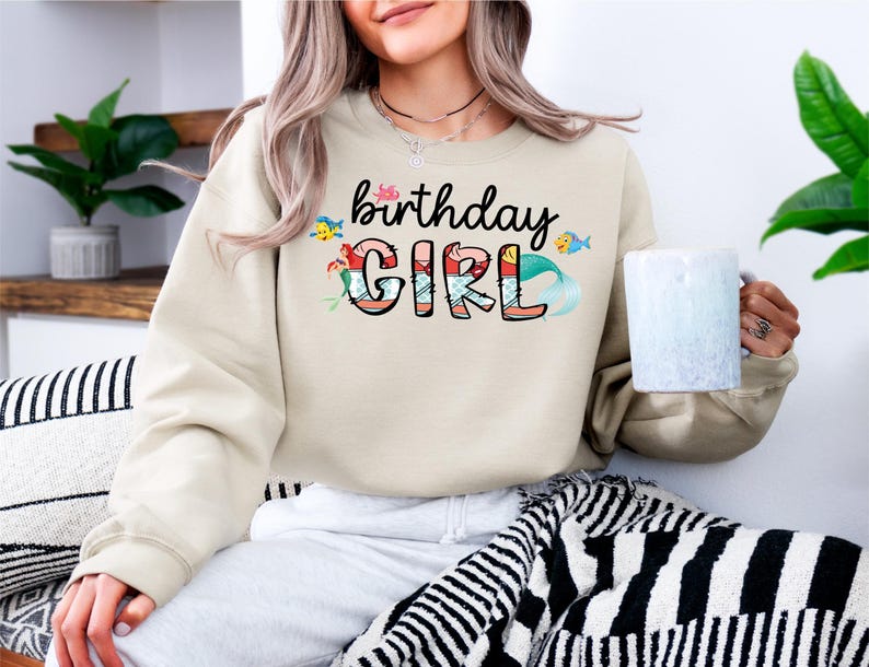 Birthday Family Squad Shirt, Disney Ariel Birthday Girl Shirt, Disney Mama Mini Tee, Disney Mermaid Sweatshirt, Birthday Princess Tee
