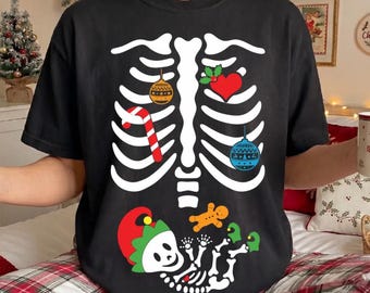 Weihnachtspullover zur Babyankündigung, Weihnachtspullover zur Schwangerschaftsverkündung, Weihnachtsshirt für frischgebackene Mütter