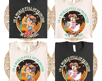 Chemise western Minnie et Daisy, sweat cowboy Disneyland, chemise cowgirl Disney, pull fête western, chemise Gowgil