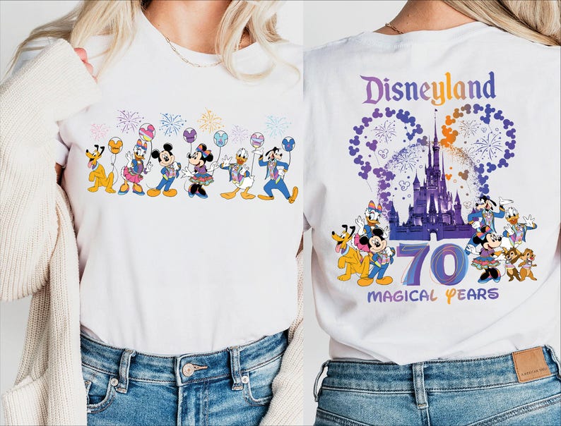Disneyland 70th Anniversary Shirt, Disney 70th Celebration of Magic Tee, Mickey And Friends 70th Years Shirt, Disneyland Family Trip 2025