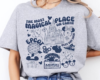 The Most Magical Place On Earth Epcot Disney Shirt, Disneyworld Sweatshirt, Disney Family Trip Tee, Disneyland Vacation Magic Kingdom Shirt