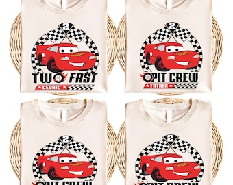 Two Fast Pit Crew Shirt, McQueen Family Crew Shirt, Disney Birthday Crew Tee, Second Birthday T-Shirt, Birthday Boy Tee, Cars Birthday Shirt