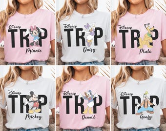 Disney Trip Shirt, Retro Disney Characters Sweatshirt, Mickey and Friends Tee, Disneyland Family Vacation Shirt, Disneyworld Trip Sweater