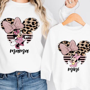 Disney Mama Mini Shirt, Disney Mini Mouse Tee, Family Matching Sweatshirt, Disney Mama And Daughter T-Shirt, Disney Family Trip Shirt
