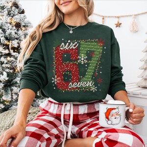 Christmas Six Seven 67 Shirt, Funny Christmas Meme Tee, Funny Christmas Family Sweatshirt, Six Seven Meme Sweater, Merry Christmas Shirt