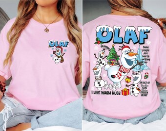 Sweat-shirt de Noël Olaf Disney, chemise I'm Olaf, chemise de Noël La Reine des neiges, t-shirt J'aime les câlins chaleureux, t-shirt Olaf drôle, sweat-shirt de vacances