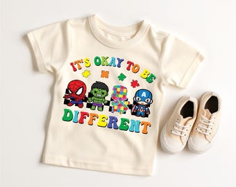 It's Okay To Be Different Shirt, Autism Awareness T-shirt, Inclusion And Acceptance T-shirt, Autistic Pride-sweater, kindershirt autisme cadeau