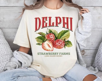 Camiseta de Delphi Strawberry Farms, Camiseta para amantes de los libros, Camiseta de fresas, Sudadera con estampado de libros, Camiseta para ratones de biblioteca, Suéter de mitología griega