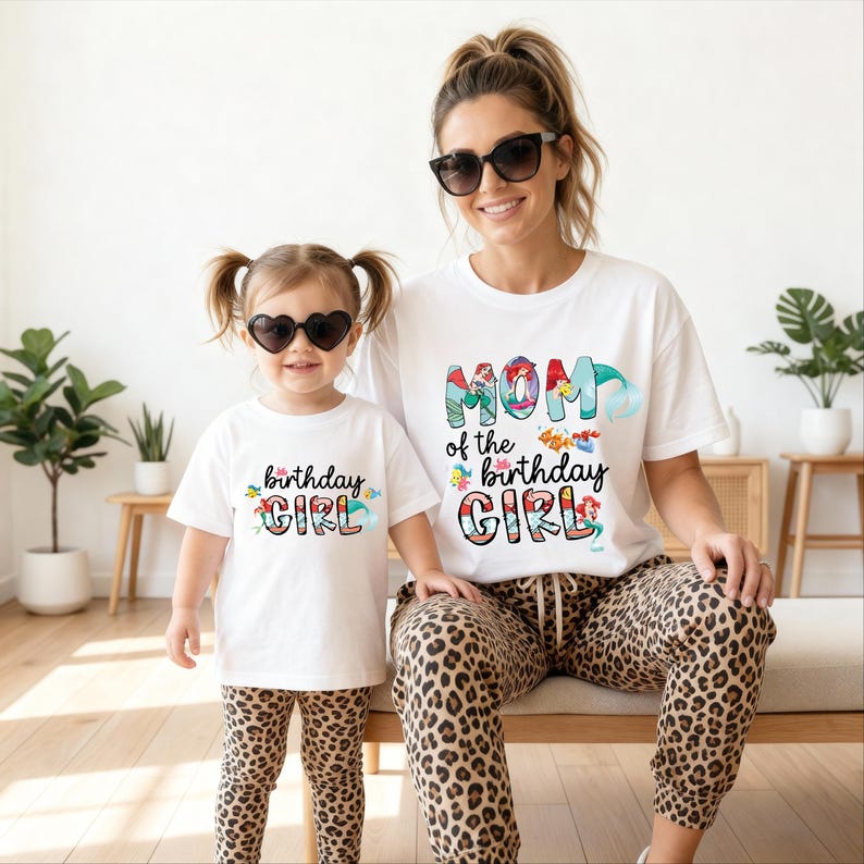 Mermaid Birthday Family Shirt, Disney Ariel Birthday Girl Shirt, Disney Mama Mini Tee, Disney Princess Sweatshirt, Birthday Squad Tee