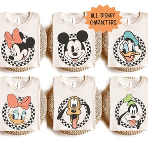 Retro Disney Trip T-shirt, Mickey and Friends Tees, Disney Family Vacation Shirt, Disney All Characters Shirt