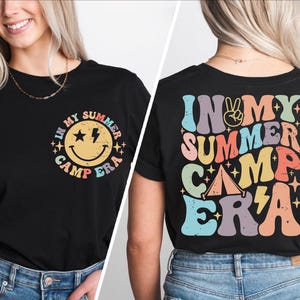 In My Summer Camp Era Retro Shirt, Vintage Summer Vacation Tee, Summer Trip Groovy T-Shirt, Cute Summer Camp Shirt, Summer Vibes Sweater