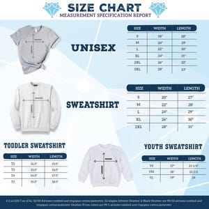 the size chart for a sweatshirt with measurements