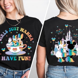 Camiseta Disney Girls Just Wanna Have Fun Minnie e Daisy, camiseta Disney World Girls Trip, moletom Disney Magical Castle, camiseta Disney Besties