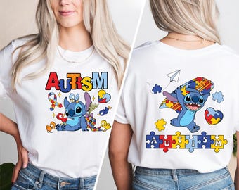 Stitch Autism Shirt, Stitch Autism Awareness T-Shirt, Autism Week Sweatshirt, Lilo and Stitch Sweater, Support Autism Tee
