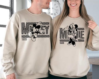 Mickey Minnie Couple Shirt, Disneyland Trip Tees, Disney Family T-Shirt, Disney World Sweatshirts, Disney Group Shirts, Magic Kingdom Shirt