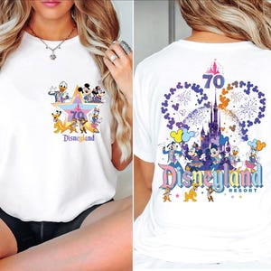Disneyland Resort 70-jähriges Jubiläum Shirt, Disneyland 70 Jahre Magie T-Shirt, Disney glücklichster Ort der Welt Sweatshirt, Familienurlaub