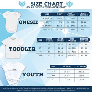 a baby's bodysuit size chart with measurements