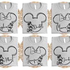 a set of six mickey mouse t - shirts