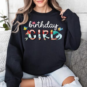 Birthday Family Squad Shirt, Disney Ariel Birthday Girl Shirt, Disney Mama Mini Tee, Disney Mermaid Sweatshirt, Birthday Princess Tee