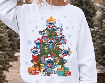 Alien Christmas Tree Shirt, Santa Alien Christmas T-Shirt, Christmas Gift Tee