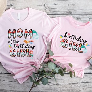 Birthday Family Squad Shirt, Disney Ariel Birthday Girl Shirt, Disney Mama Mini Tee, Disney Mermaid Sweatshirt, Birthday Princess Tee