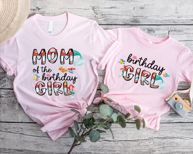 Birthday Family Squad Shirt, Disney Ariel Birthday Girl Shirt, Disney Mama Mini Tee, Disney Mermaid Sweatshirt, Birthday Princess Tee