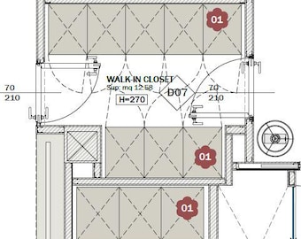 AutoCAD Dynamic Block Wardrobe Plan | Adjustable Width & Depth | 0-6 Door Selector | Interior Design DWG