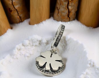 Pandora Four-Leaf Clover Dangle Charm, Silver Lucky Bracelet Charms, Elegant Jewellery, Women's Accessory, Popular Birthday Present