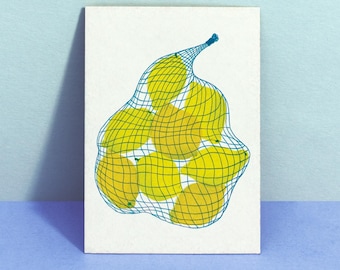 Lemons Art Print: A4 and A5 Vibrant Fun Wall Art