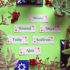 Tarjetas con nombres de lugares de ensueño de California / Papelería exclusiva para bodas y eventos