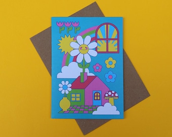 New Home Greeting Card | Bold, Vibrant Moving Card