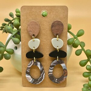 Acrylic Earrings, Dangle Earrings, Geometric Earrings,