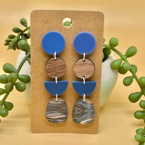Acrylic Earrings, Dangle Earrings, Geometric Earrings,