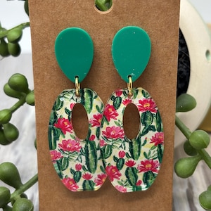 Acrylic Earrings, Dangle Earrings, Geometric Earrings,