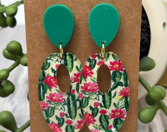Geometric Acrylic Earrings for Women Wear – Accent Pierced or Clip On Boho Jewelry