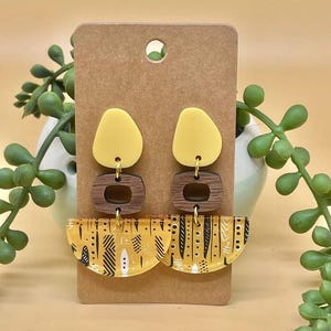 Acrylic Earrings, Dangle Earrings, Geometric Earrings,