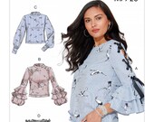 McCall 39 s M7723 Sewing Pattern, Misses Boho Tops Sewing Pattern with Length and Sleeve Variations, Sizes 14 -22, Summer Tops, UNCUT