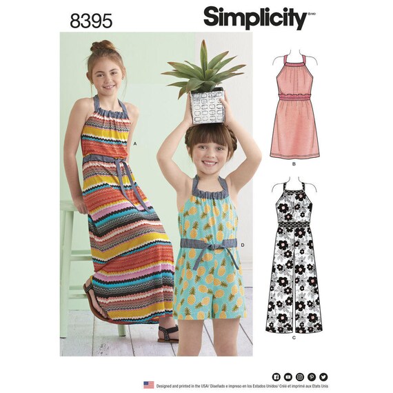 Simplicity SEWING PATTERN 8708 Childs//Girls Dress 3-6 Or 7-14