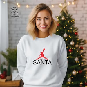 Air Santa Christmas Sweatshirt, Spread Holiday Cheer Christmas Jumper, Funny & Festive Unisex Printed Sweatshirt, Christmas Winter Outfits