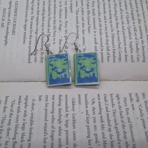 Peter Pan Earrings - Book Jewelry- Handmade Peter Pan Earrings - Mini Peter Pan Book Jewelry - Handmade Mini Peter Pan Book Earrings